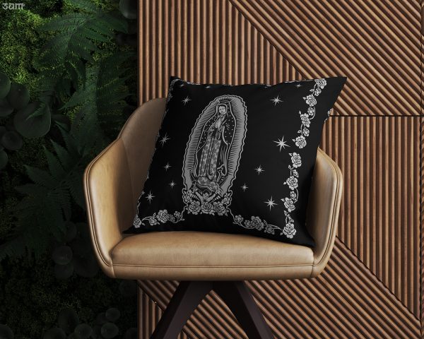pillow-ladyguadalupe-chair Our Lady Guadalupe Throw Pillow