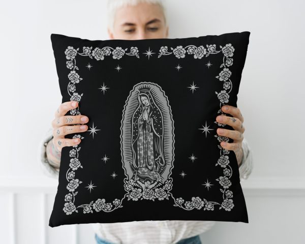 pillow-ladyguadalupe-holding Our Lady Guadalupe Throw Pillow