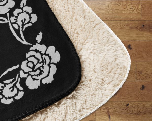 sherpa-blanket-virginmaryblk-corner Lady Guadalupe Blanket