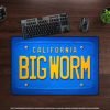 BIG WORM License Plate Desk Mat • 12x18 BIG WORM License Plate Desk Mat • XL Mousepad