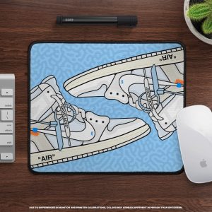 OWxWhite Gaming Mousepad Shoelaces OWxWhite Gaming Mousepad