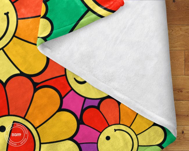 Happy Flowers Blanket • Closeup Happy Flowers Blanket
