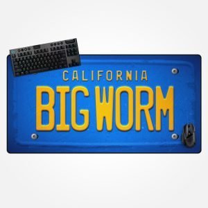 BIG WORM License Plate Desk Mat • XL Mousepad