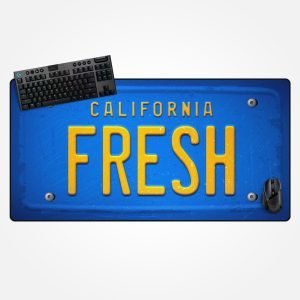 FRESH License Plate Desk Mat • XL Mousepad