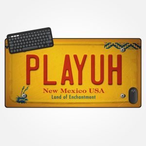 PLAYUH License Plate Desk Mat • XL Mousepad